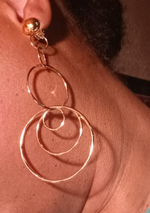 Light gold metal Multi Hoop Clip On Earrings Kargo Fresh