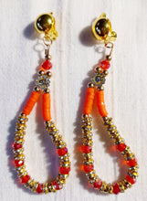 Load image into Gallery viewer, Light handmade charm hoop clip on earrings Kargo Fresh
