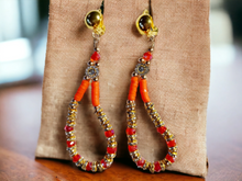 Load image into Gallery viewer, Light handmade charm hoop clip on earrings Kargo Fresh
