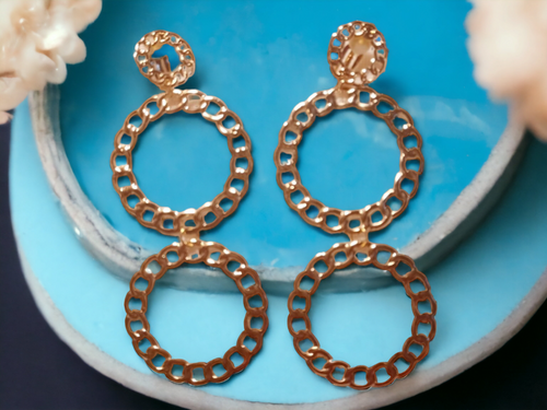 Long  4 inch Chain Hoop Clip on Earrings Kargo Fresh