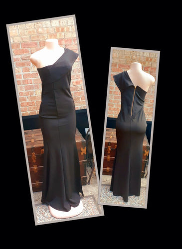 Long black Structural off the shoulder Dress Kargo Fresh