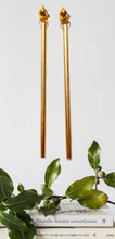 Load image into Gallery viewer, Long minimalist wood earrings handpainted Kargo Fresh
