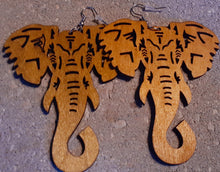 Load image into Gallery viewer, Lucky African Elephant Wooden Earrings Kargo Fresh
