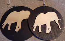 Load image into Gallery viewer, Lucky African Elephant Wooden Earrings Kargo Fresh
