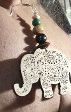 Load image into Gallery viewer, Lucky African Elephant Wooden Earrings Kargo Fresh
