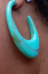 Marbled Acrylic Hoop Earrings Kargo Fresh