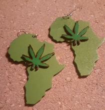 Load image into Gallery viewer, Mary Jane Flower and Africa Wooden Earrings Kargo Fresh
