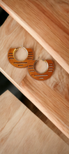 Load image into Gallery viewer, Medium Sized  Wooden Hoop Earrings Kargo Fresh
