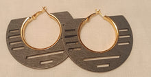 Load image into Gallery viewer, Medium Sized  Wooden Hoop Earrings Kargo Fresh
