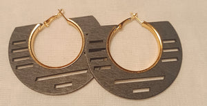 Medium Sized  Wooden Hoop Earrings Kargo Fresh