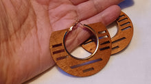 Load image into Gallery viewer, Medium Sized  Wooden Hoop Earrings Kargo Fresh
