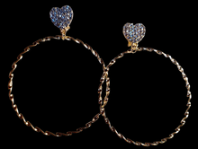 Load image into Gallery viewer, Medium sized gold metal clip on hoops Kargo Fresh
