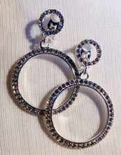 Load image into Gallery viewer, Medium sized rhinestone clip on hoops Kargo Fresh

