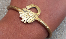 Load image into Gallery viewer, Mens Antique African Adinkra Symbol Brass Bracelet Kargo Fresh
