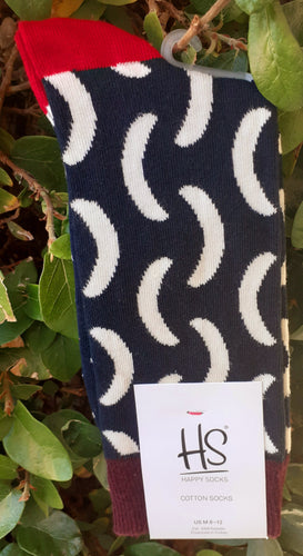 Mens Crescent Moon Personality Socks Kargo Fresh