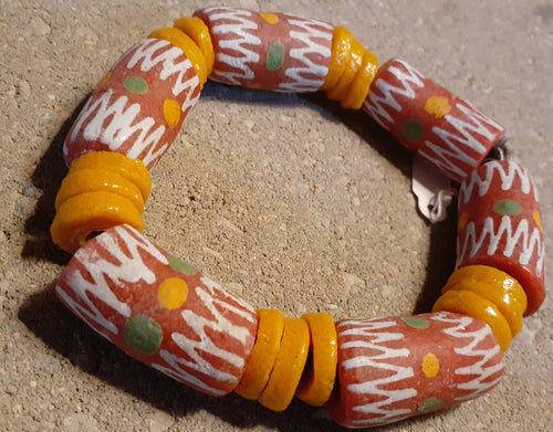 Mens Extra Large Chunky Vintage Ghana Trade Clay Bracelet Kargo Fresh