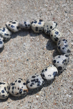 Load image into Gallery viewer, Mens Genuine Dalmatian Jasper Bead Layering Bracelet Kargo Fresh
