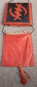 Mens Handmade Leather Gye Nyame Neck Pouch Kargo Fresh