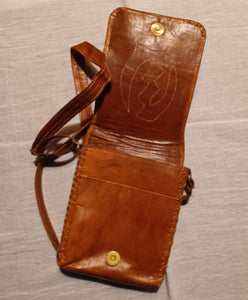 Mens Handmade Leather Gye Nyame Pouch Kargo Fresh