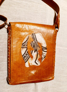 Mens Handmade Leather Gye Nyame Pouch Kargo Fresh