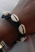 Load image into Gallery viewer, Mens Handmade Leather and Cowrie Shell Bracelet Kargo Fresh
