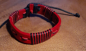 Mens Leather layering bracelet Kargo Fresh