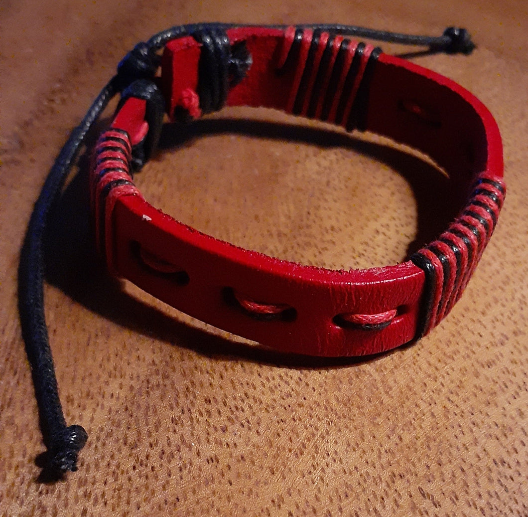 Mens Leather layering bracelet Kargo Fresh