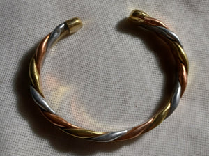 Mens Vintage African Braided Copper and Brass Bracelet Kargo Fresh