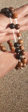 Load image into Gallery viewer, Mens Wood Bead Layering Bracelet Set Kargo Fresh
