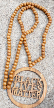 Load image into Gallery viewer, Mens Wooden Bead BLACK LIVES MATTER Necklace Kargo Fresh
