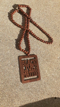 Load image into Gallery viewer, Mens Wooden Bead BLACK LIVES MATTER Necklace Kargo Fresh
