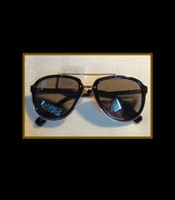Load image into Gallery viewer, Mens black and gold aviator sunglasses new Kargo Fresh
