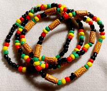 Load image into Gallery viewer, Mens rasta layering bracelets Kargo Fresh
