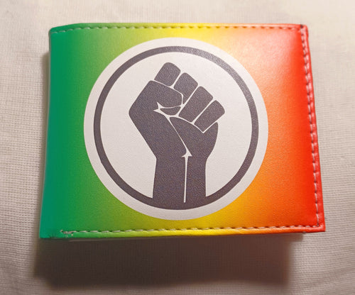 Mens unique black power fist wallet new Kargo Fresh