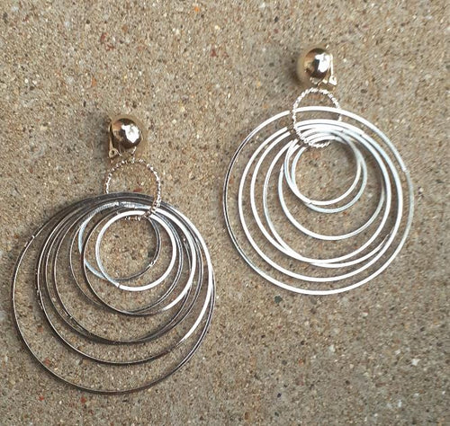 Metal Clip On Multi Hoop Earrings Kargo Fresh