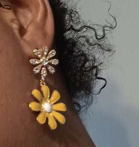 Metal Daisy Flower Earrings Kargo Fresh