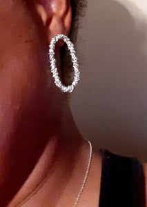 Metal Speck Minimalist Hoop Earrings Kargo Fresh