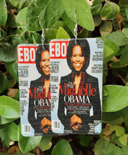 Load image into Gallery viewer, Michelle Obama Ebony Magazine Earrings Kargo Fresh
