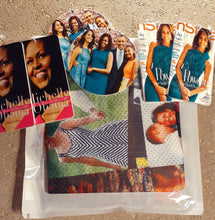 Load image into Gallery viewer, Michelle Obama Fashion Face Mask and Earrings Set Kargo Fresh
