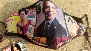 Michelle Obama Fashion Face Mask and Earrings Set Kargo Fresh