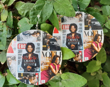 Load image into Gallery viewer, Michelle Obama Magazine Covers Earrings Kargo Fresh
