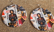 Load image into Gallery viewer, Michelle Obama Magazine Covers Earrings Kargo Fresh
