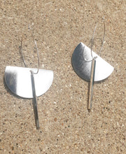 Load image into Gallery viewer, Minimalist Design Silver Geometric Hoop Earrings Kargo Fresh
