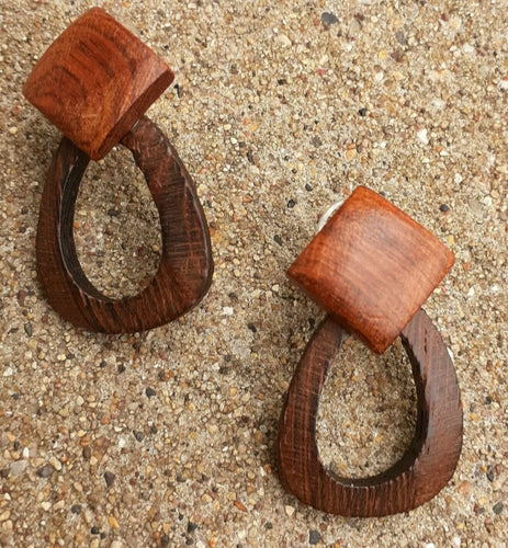 Minimalist Design Wood Earrings Kargo Fresh