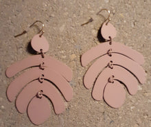 Load image into Gallery viewer, Minimalist Matte Pink Metal Chandelier Earrings Kargo Fresh
