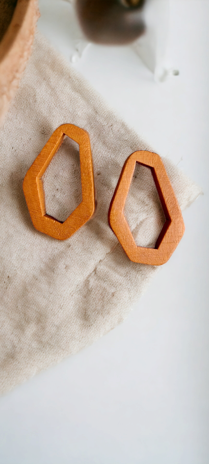 Minimalist abstract design wooden Earrings Kargo Fresh