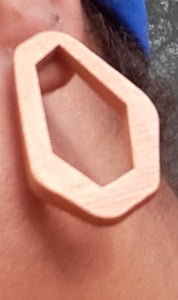 Minimalist abstract design wooden Earrings Kargo Fresh