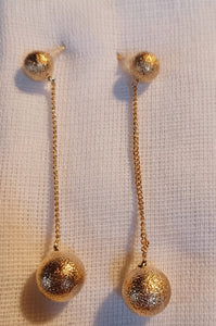 Minimalist gold ball dangle earrings Kargo Fresh