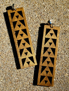 Minimalist wooden dangle earrings Kargo Fresh