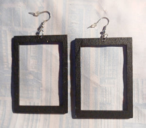 Minimalist wooden square earrings Kargo Fresh